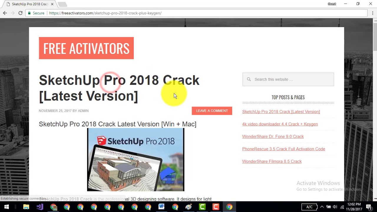 download sketchup pro 2018 crack